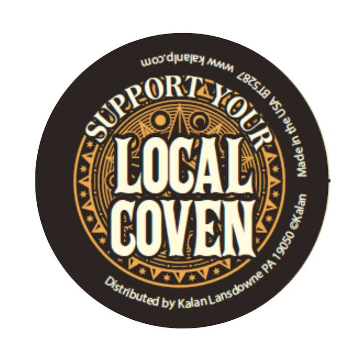 Kalan - Wholesale Lapel Pin/Button - Support Your Local Coven 1.25 Inch Round Button0