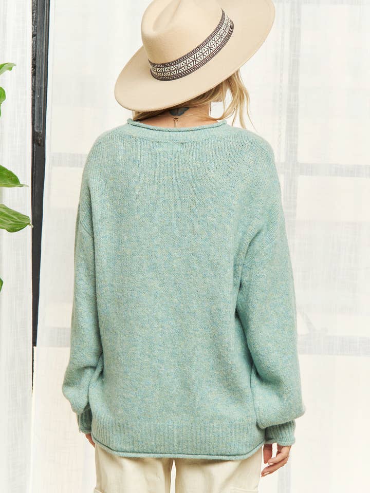 Madelyn - Wholesale Knit Sweater - Women's - LESW3439 - X-MAS DECOR ACCENT SWEATER TOP9