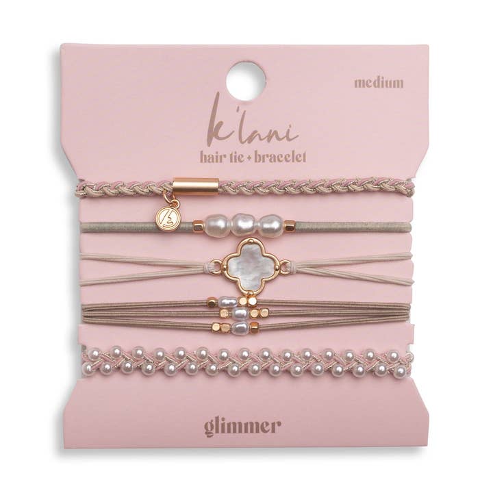 Glimmer Hair Tie Bracelets for wholesale by K'lani hair tie bracelets