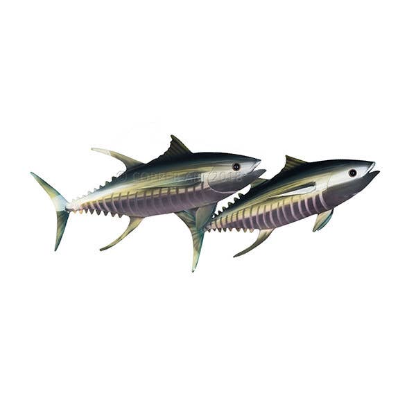 Handmade Stainless Steel Tuna Wall Decor, Set of 2 for wholesale by Copper Art
