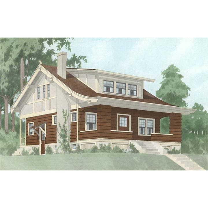 Found Image Press - Wholesale Sticker - Sticker AD-609 Shingled Bungalow