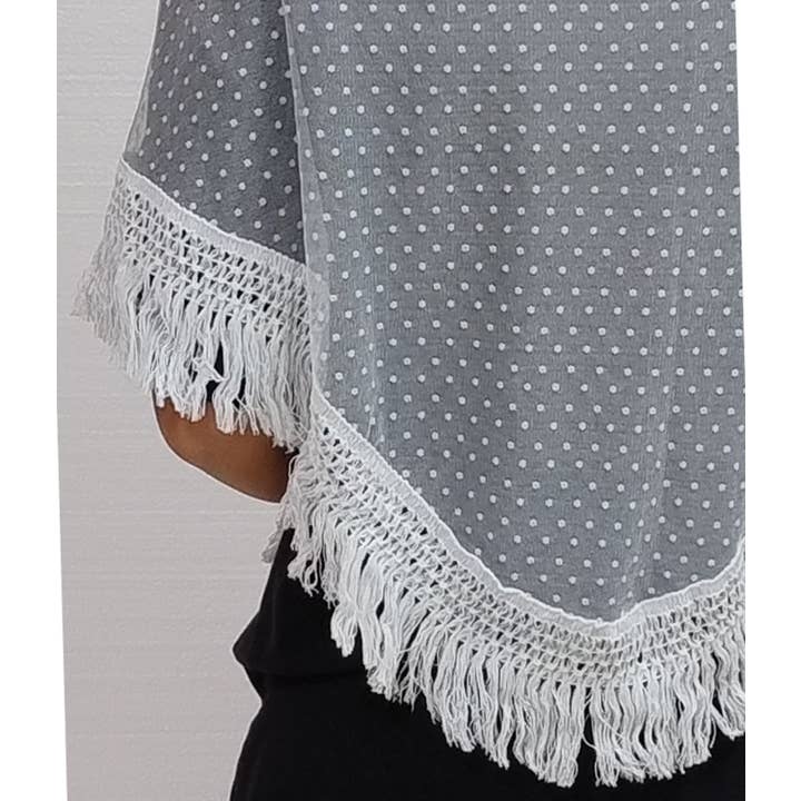 Susana Escribano - Wholesale Wrap - Women's - Flamenco shawl with plumeti fabric for women4