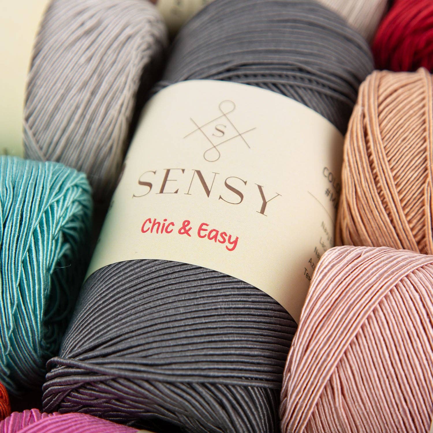 Sensy - Wholesale Yarn - Sensy Premium Chic & Easy 1.5mm 218 Yards 50% Cotton 50% Polyester Rope Crochet Bag Cord Crochet Thread35