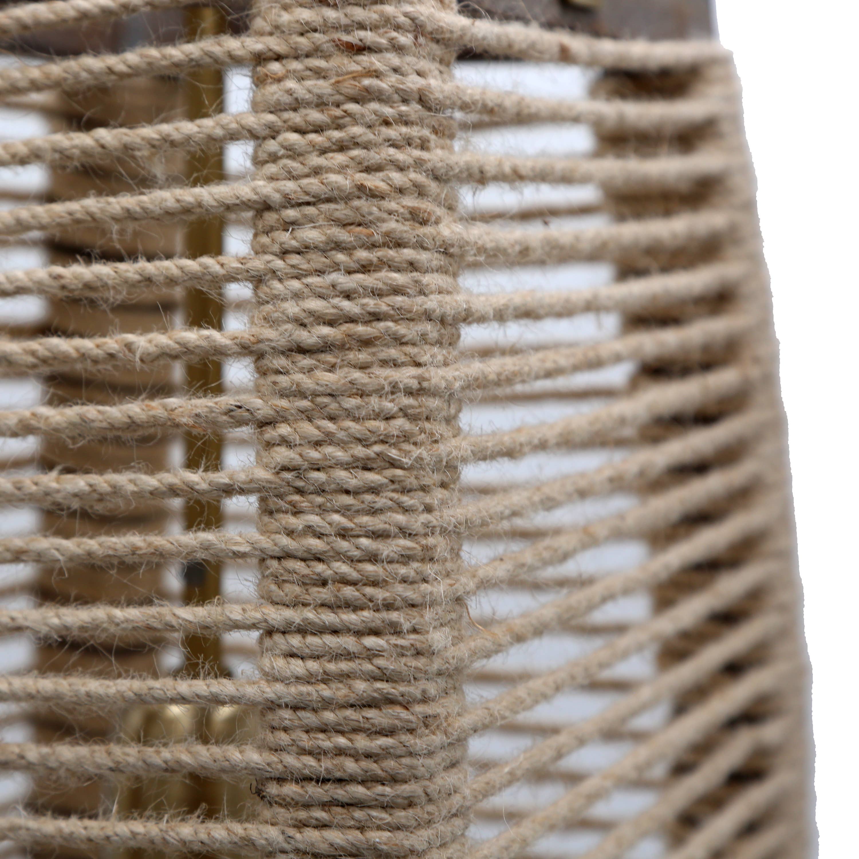 River of Goods - Wholesale Chandelier/Hanging Light - 20"H Thalia Beige Cylinder 1-Light Rope Hanging Pendant Lamp7