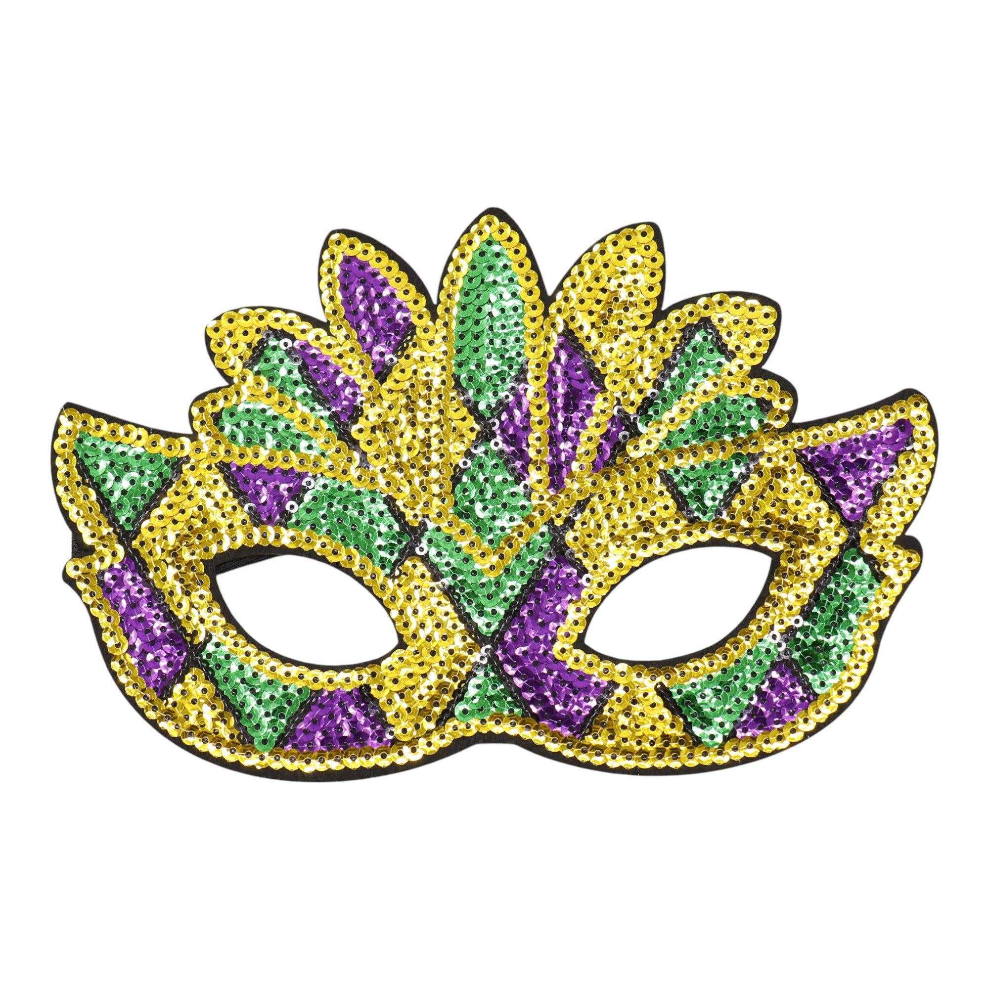 ASSORTED Mardi Gras Party and Carnival Sequin Mask SS51109-11 (12PC) for wholesale on Faire3