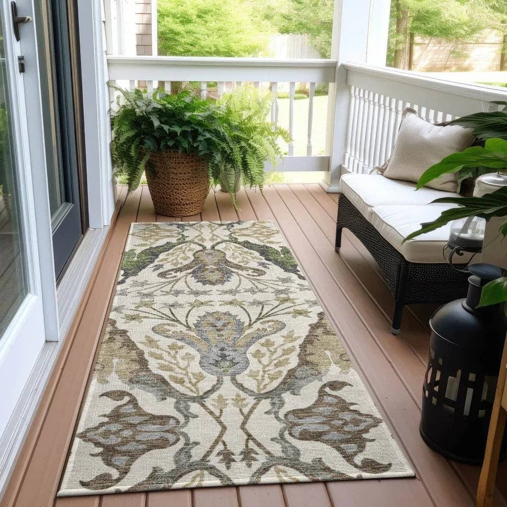 LOOMLAN – wholesale Area rug – Alfreda Ivory Washable Indoor-Outdoor Rug2