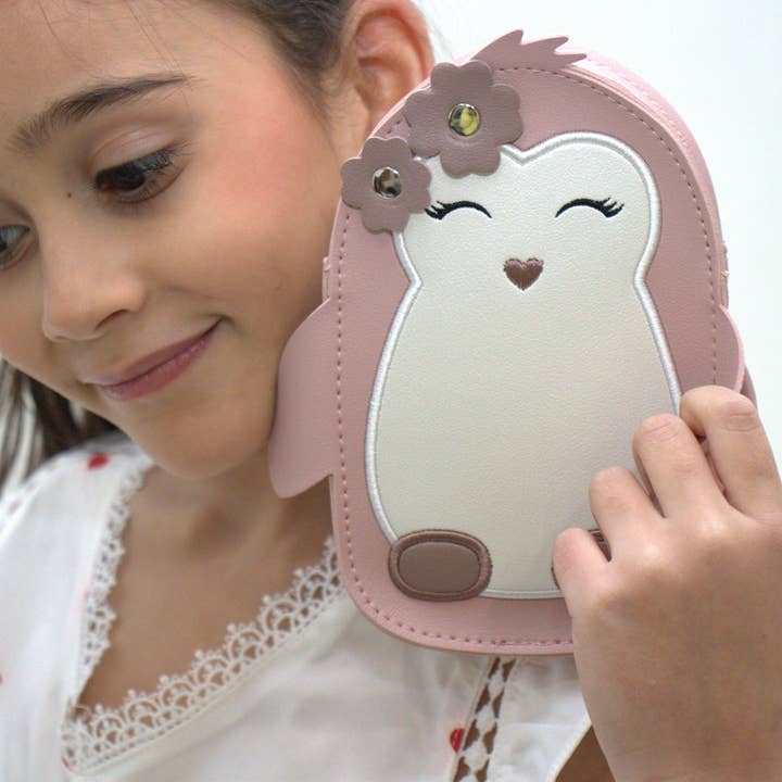 Yuko B - Vendita all'ingrosso Borsa a tracolla - Bambini - Borsa a tracolla Litchi - L'adorabile Baby Pinguino Rosa15