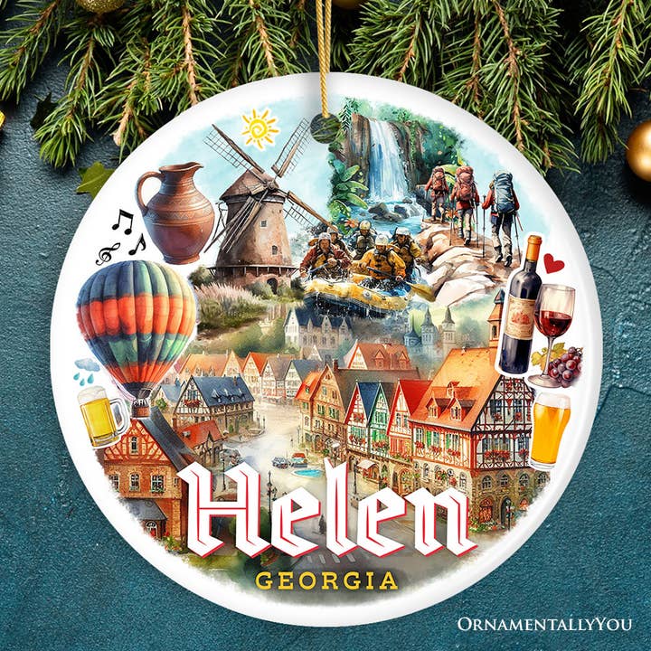 OrnamentallyYou – wholesale Ornament – Vibrant Helen, Georgia Bavarian-style Village Souvenir