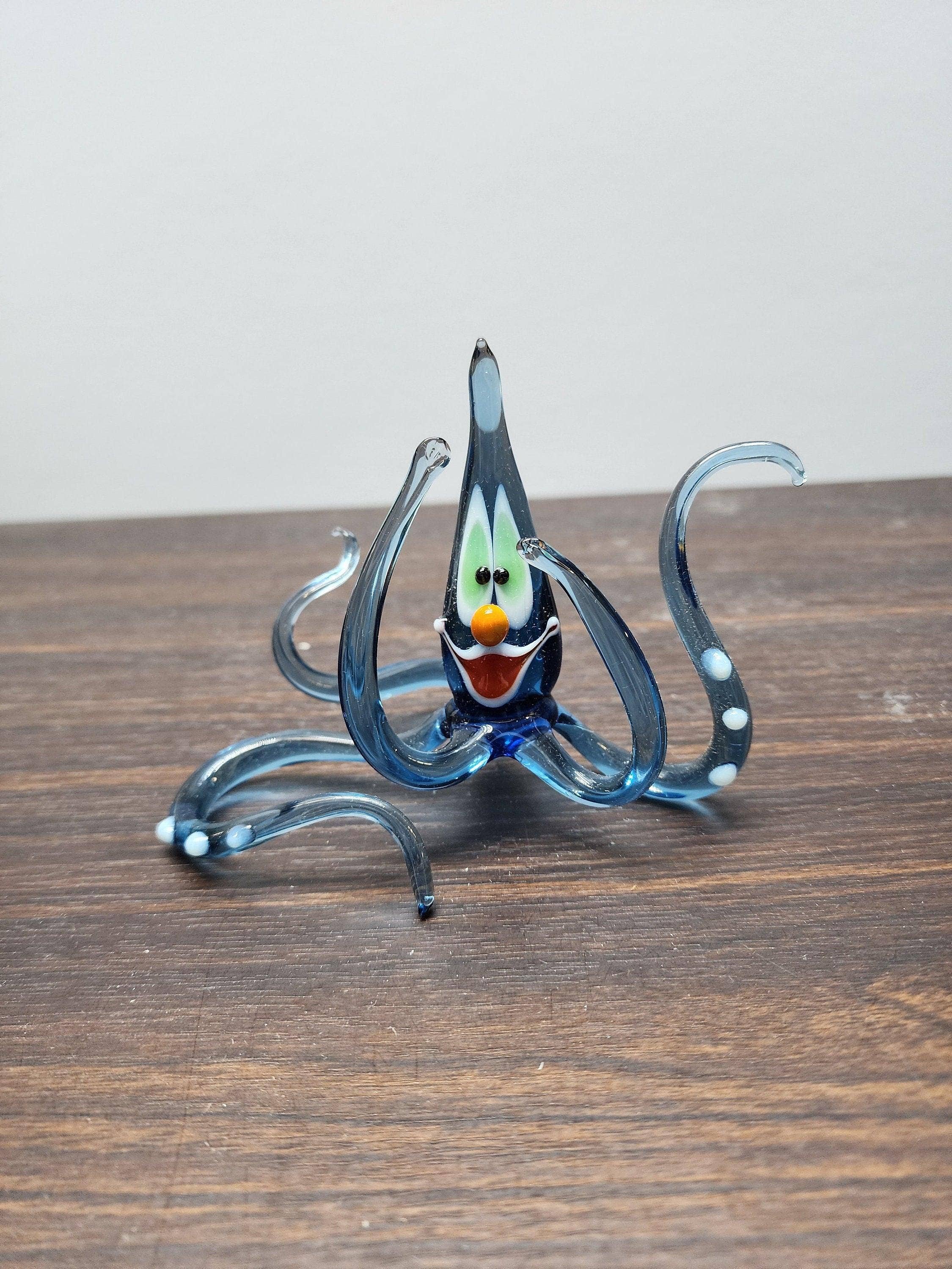 Glass by Iness - Wholesale Decorative Figurine - Naturally Colored Glass Figurine - Handcrafted - Octopus Design4