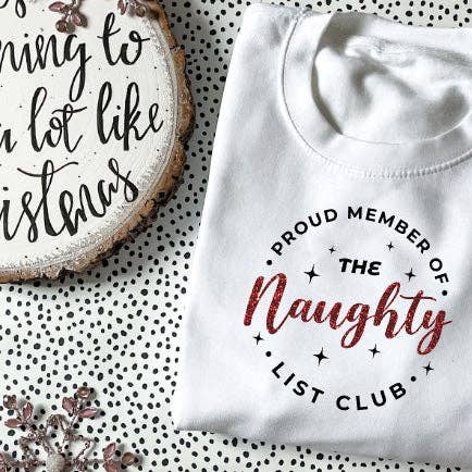 Naughty/Nice List Member Kid's Sweater voor wholesale door Willow & Fleur UK