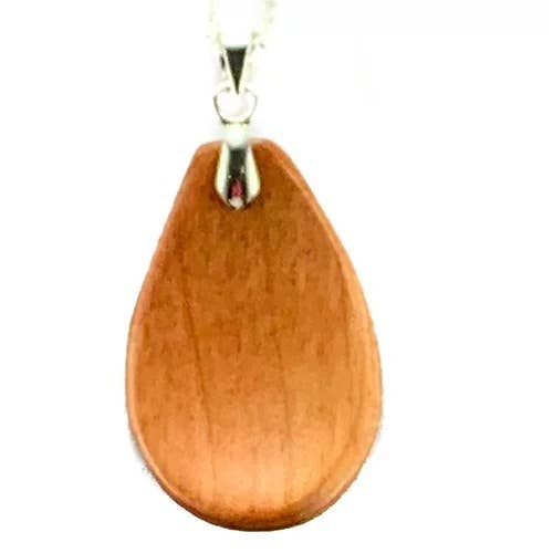Vermont Bentwood Handcraft – Engroshandel Halskæde med vedhæng – Blodsten (C) Teardrop (P)