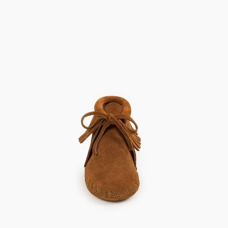 Minnetonka - Wholesale Booties - Baby - Infant Baby Suede Fringe Bootie with Tie3