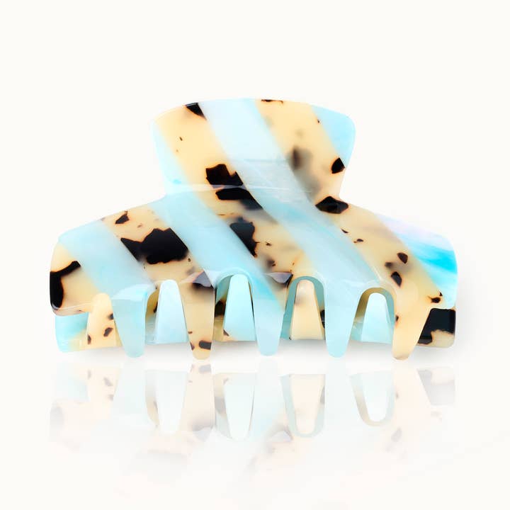 Hair Clips Stripes Turquoise Leo for wholesale by by Vivi.