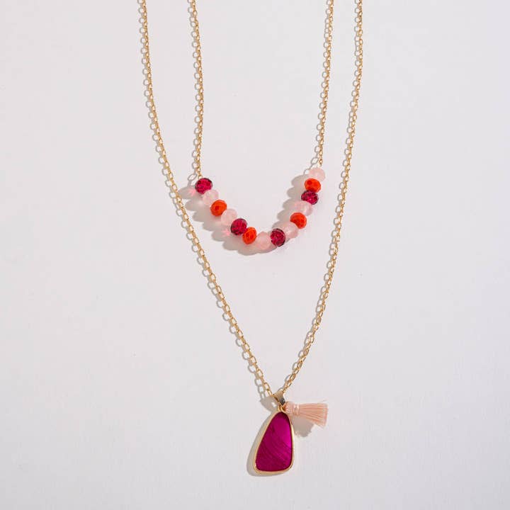 Sale - Liv Tassel Layered Necklace for wholesale by Elsie & Zoey