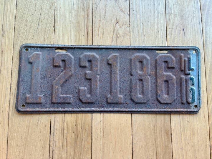 Matrícula de Illinois de 1916 por atacado de RusticPlates