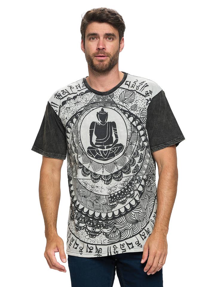 SALE Men's T Shirt Buddha Meditation for wholesale by Yak & Yeti