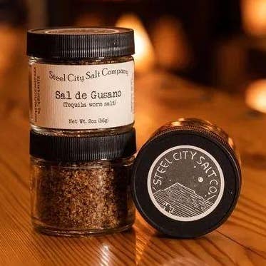 Sal de Gusano (Tequila Worm Salt) for wholesale by Steel City Salt Co.