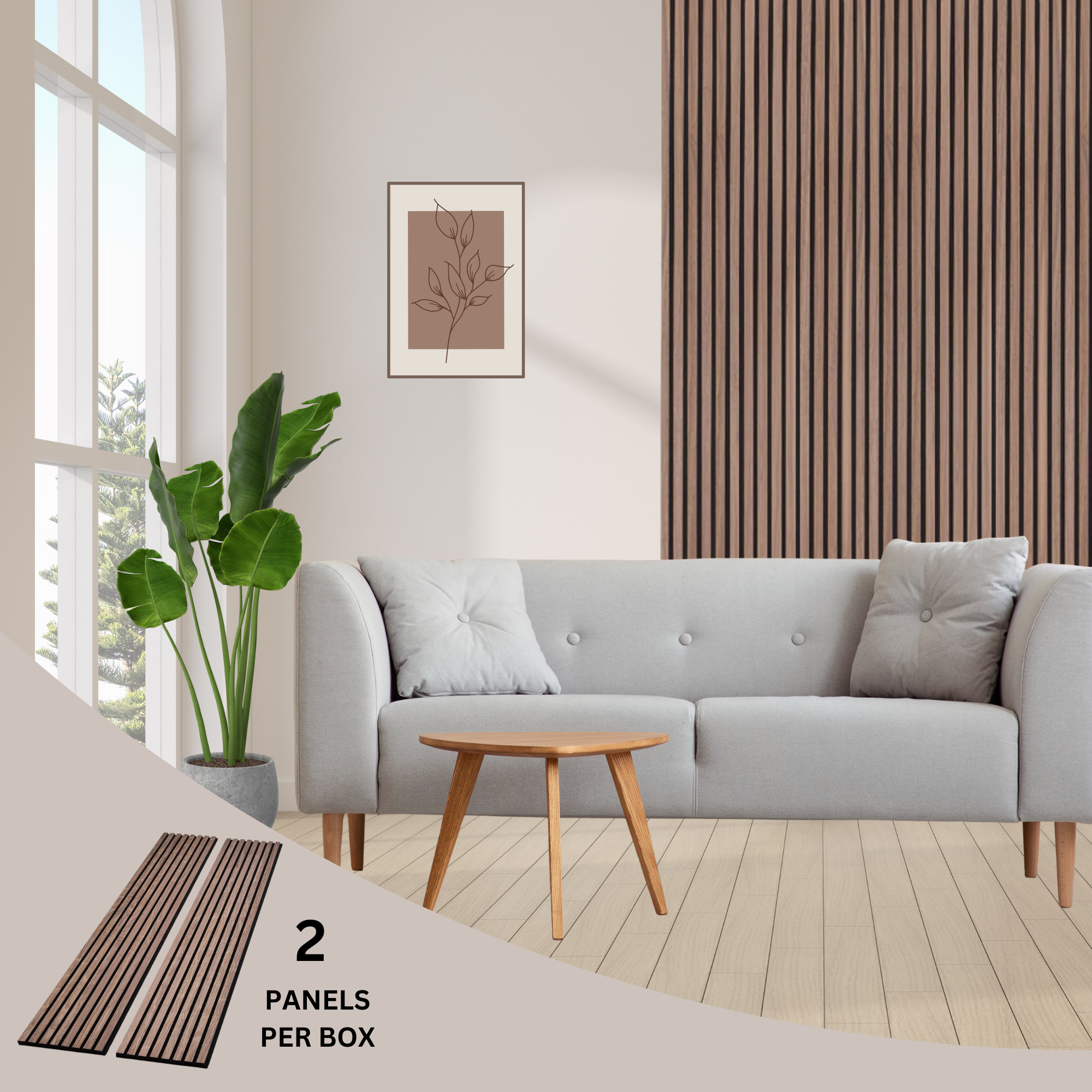 Made In Vietnam - Wholesale Wall Paneling - Acoustic Slatwall Wood Panels 94.49" x 12.6" (2 Panels/Box)1