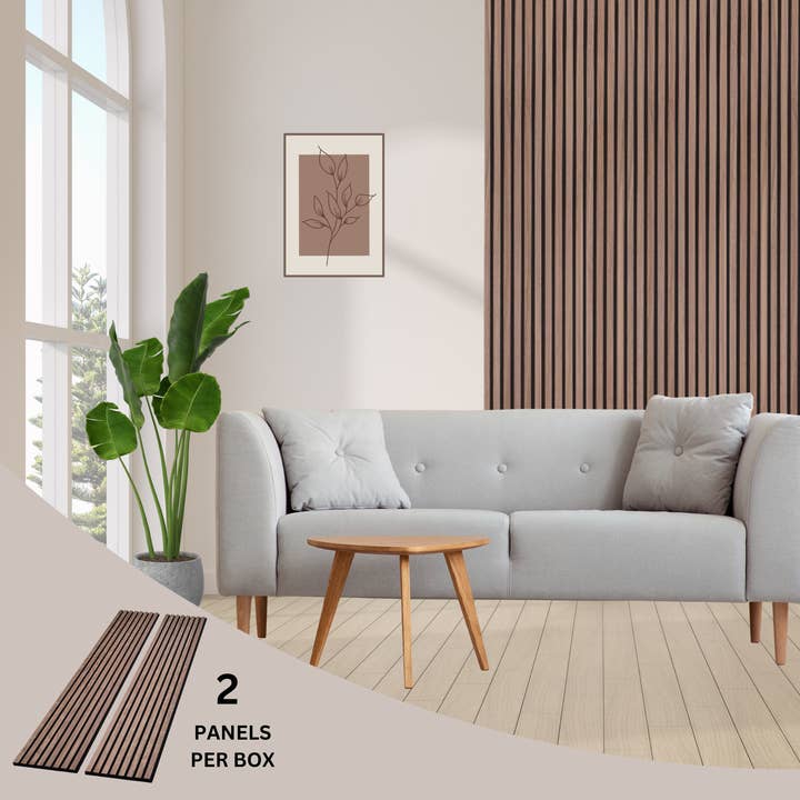 Made In Vietnam - Wholesale Wall Paneling - Acoustic Slatwall Wood Panels 94.49" x 12.6" (2 Panels/Box)1