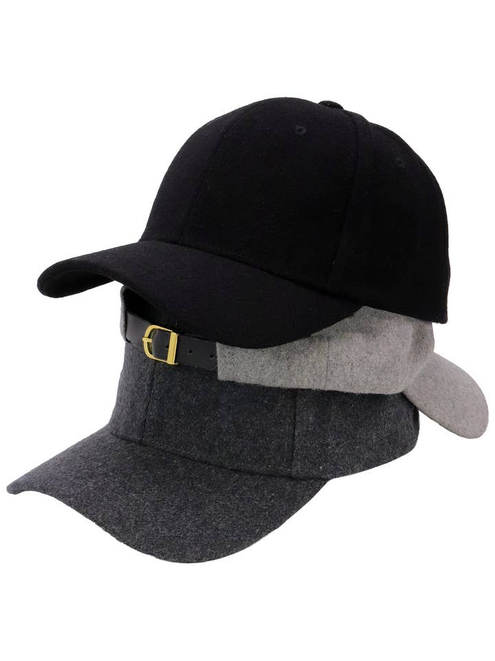 Premium Genuine Wool Buckle-back Baseball Cap for wholesale by Cap Zone