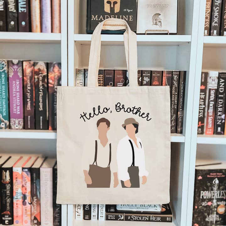 Hello Brother Vampire Diaries Inspired Sublimated Canvas Tote Bag for wholesale by Awfullynerdy.co