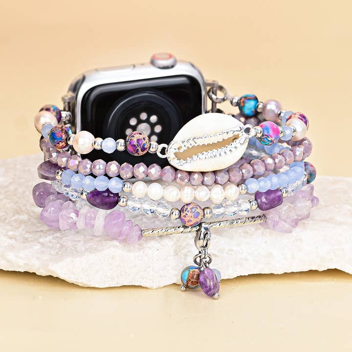 Cinturino per Apple Watch Lilac Shoreline Stretch per la vendita all'ingrosso da parte di Cape Diablo