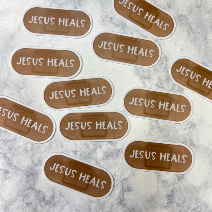 Scarlet Sunday Design Co - Wholesale Sticker - Jesus Heals Sticker, Bandaid Sticker, Christian Sticker, Bible Sticker3