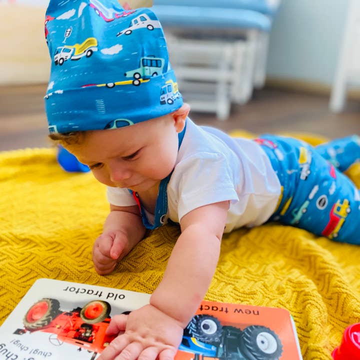 AnnLoren - Wholesale Clothing Set - Baby - Boys 3pc Baby Shower Gift Car Truck Layette Onesie Pants PJS