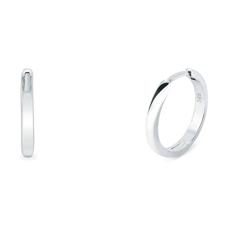 PENDIENTES AROS REDONDEADOS para venta al por mayor de Argent Basic