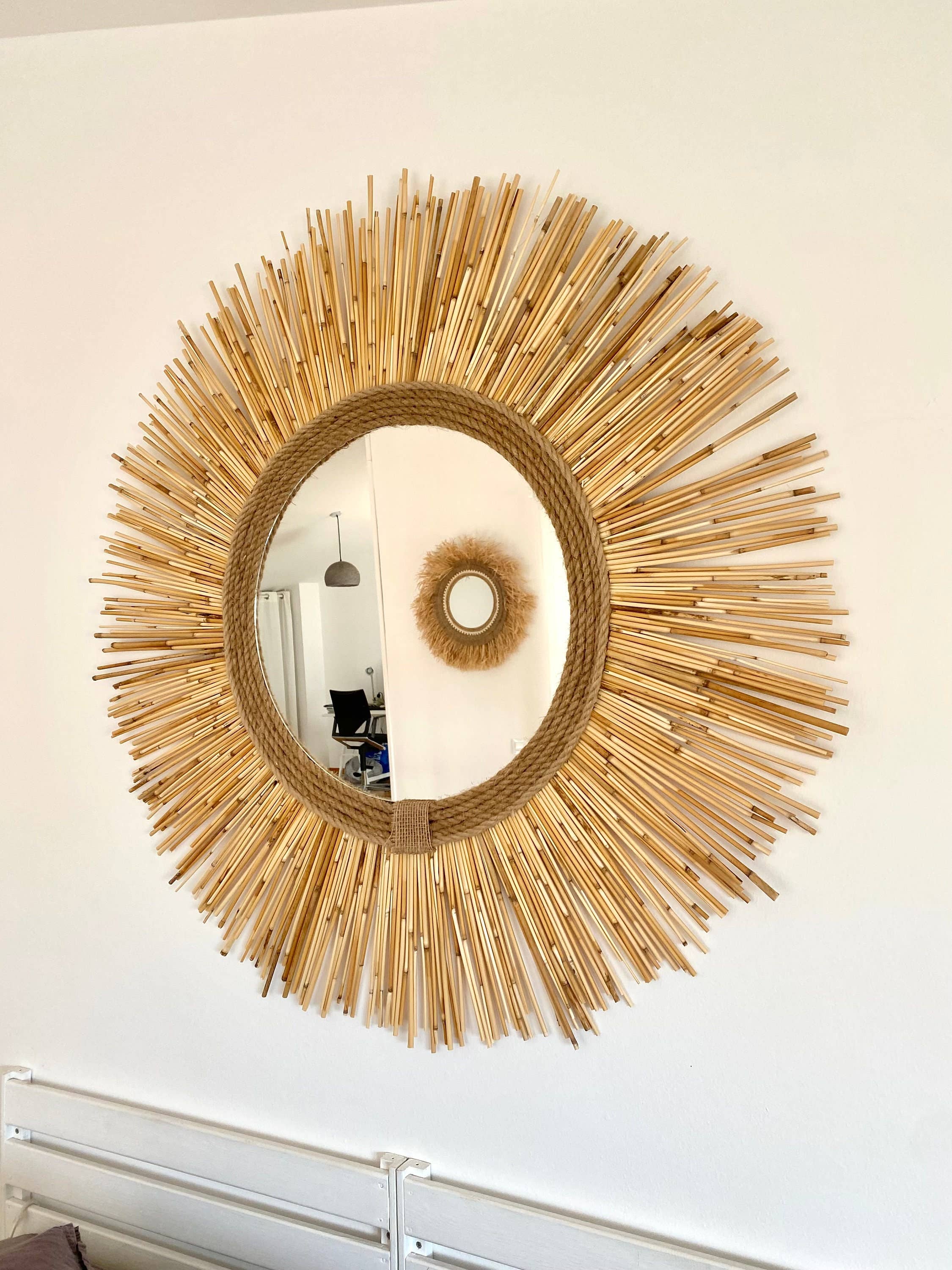 Geometrik Design - Wholesale Wall Stone - Decorative Bamboo Wall Mirror4