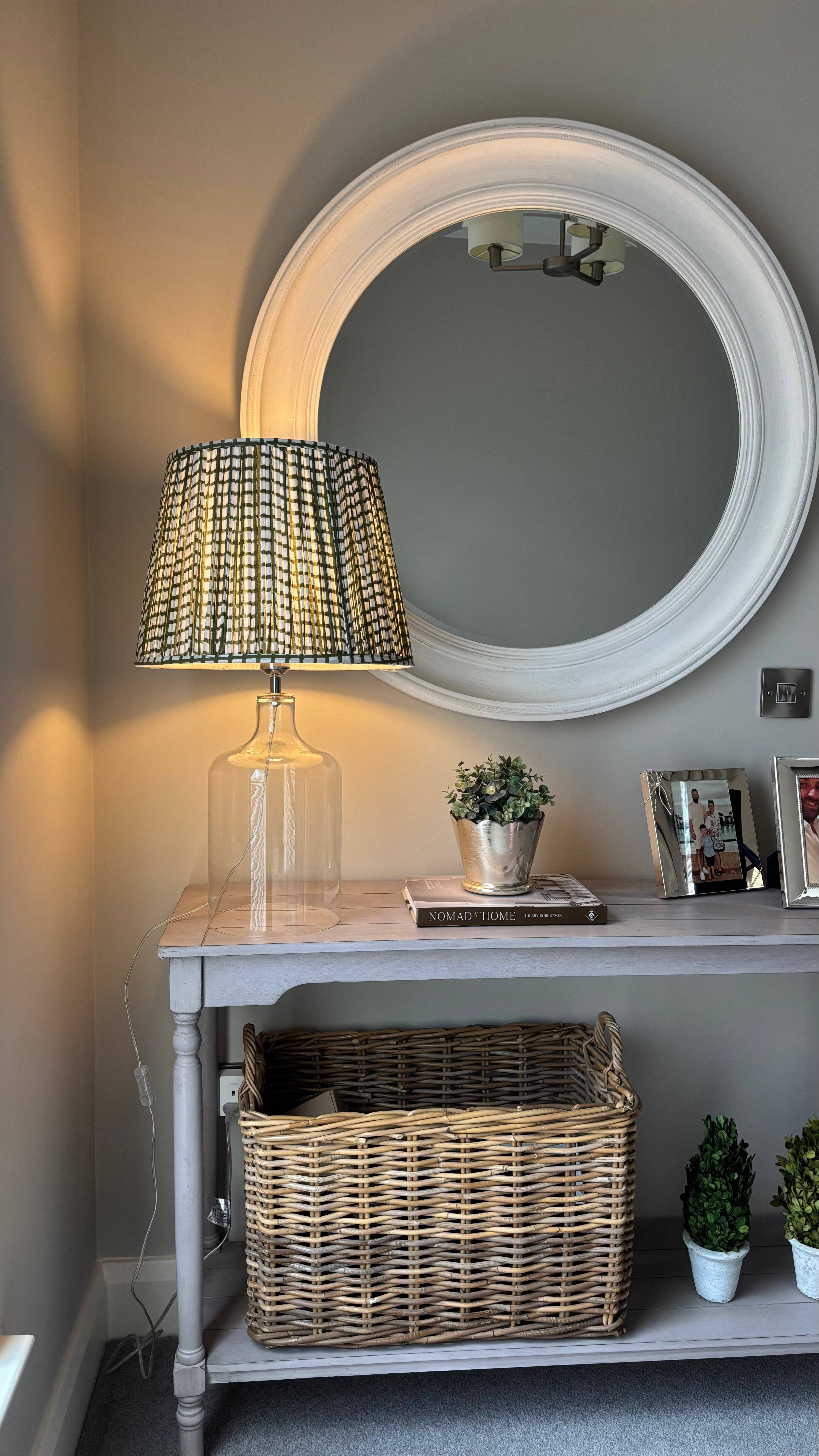 LNH EDIT - Venta al por mayor Mamparas - Pantalla de lámpara plisada verde con diseño de rejilla Empire7