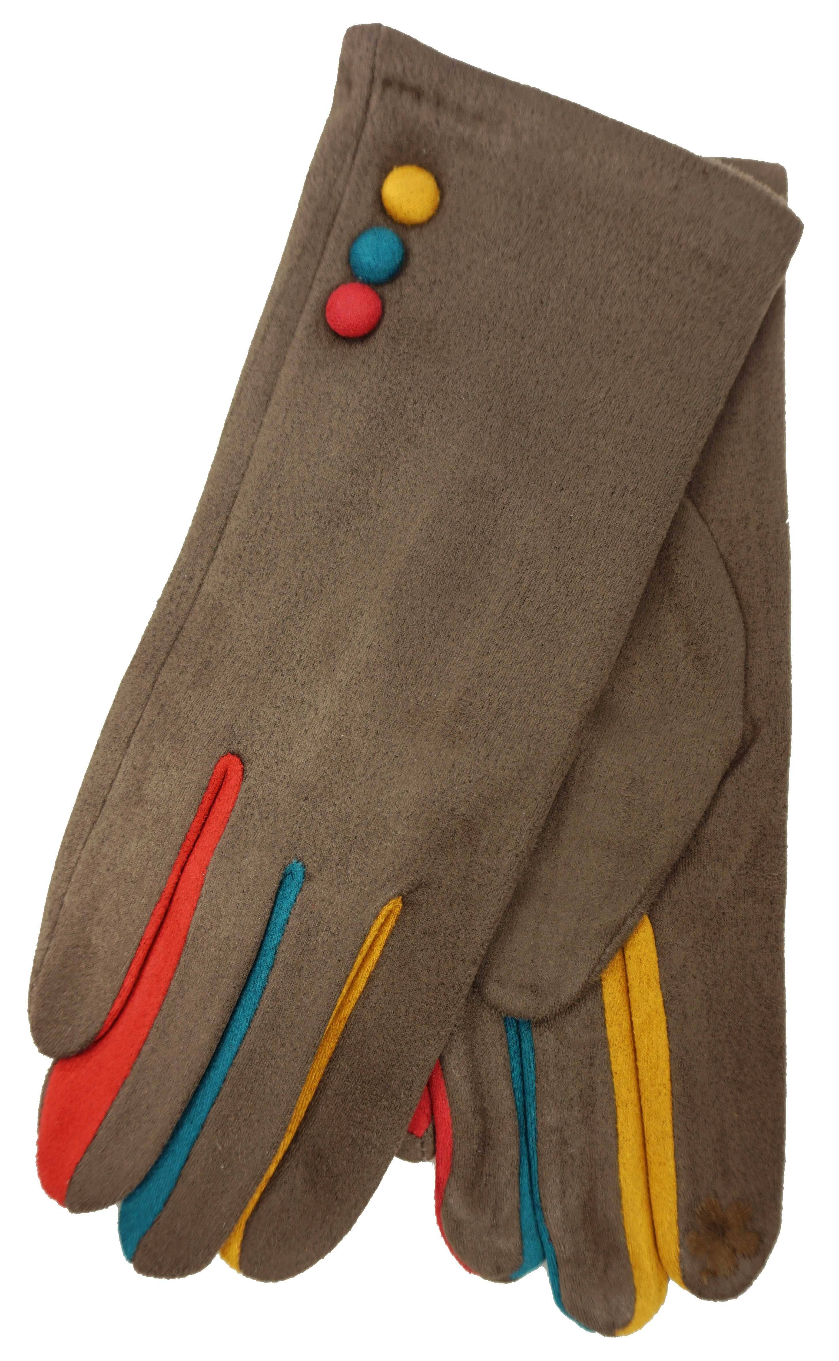 Anais - Wholesale Gloves - Women's - Multi-color glove with touch finger YN03296