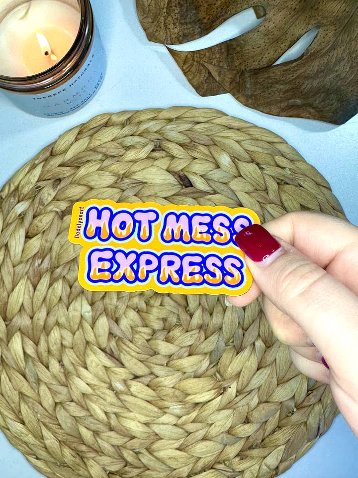 Hot Mess Express Magnet, 1.5x3 in. for wholesale by liadelyonart