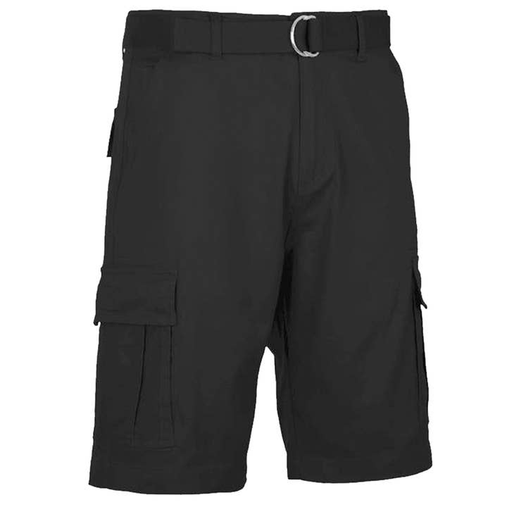 Men's Cotton Flex Stretch Cargo Shorts With Belt for wholesale by Galaxy By Harvic