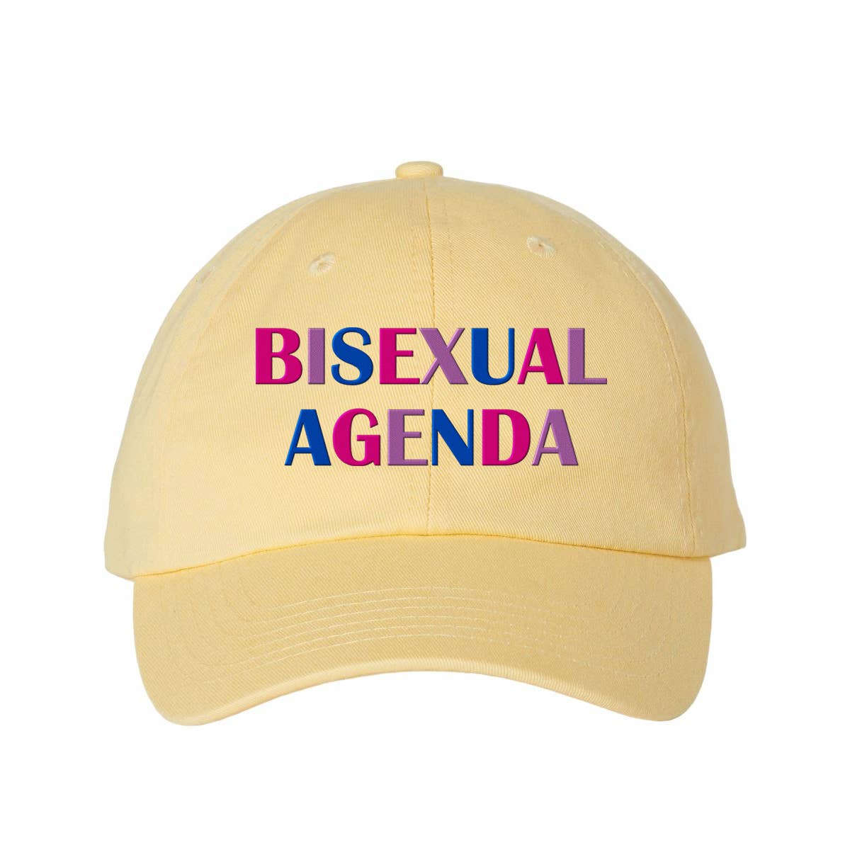 Lucky Luna Apparel - Wholesale Baseball Cap - Unisex - Bisexual Agenda Embroidered Dad Hat3