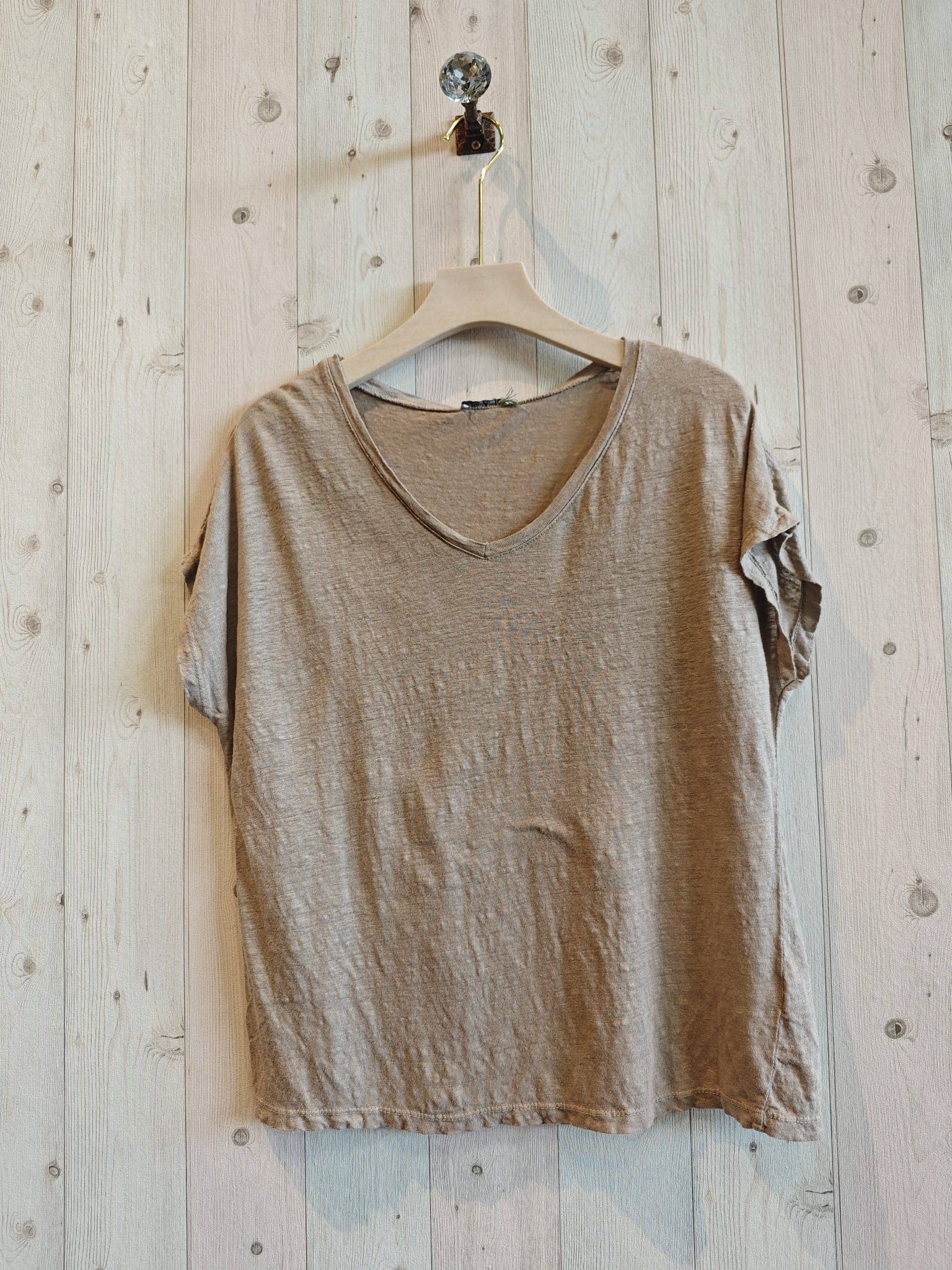Linen & More - Wholesale T-Shirt - Women's - REF 2295 BASIC LINEN T-SHIRT 100%8