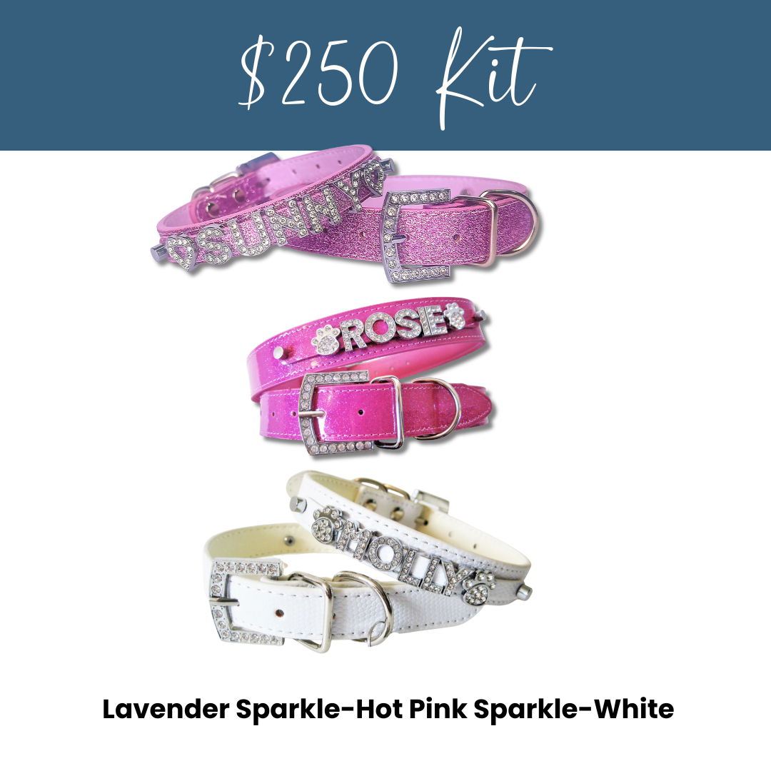 House of FurBaby - Wholesale Pet Collar - Cat/Dog - DIY Pet Collar Bar Kit: Silver Sparkle 280 Pieces $600 Value26