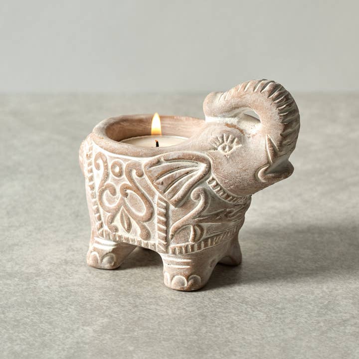 Ten Thousand Villages - Wholesale Candle Holder - Terracotta Elephant Candleholder
