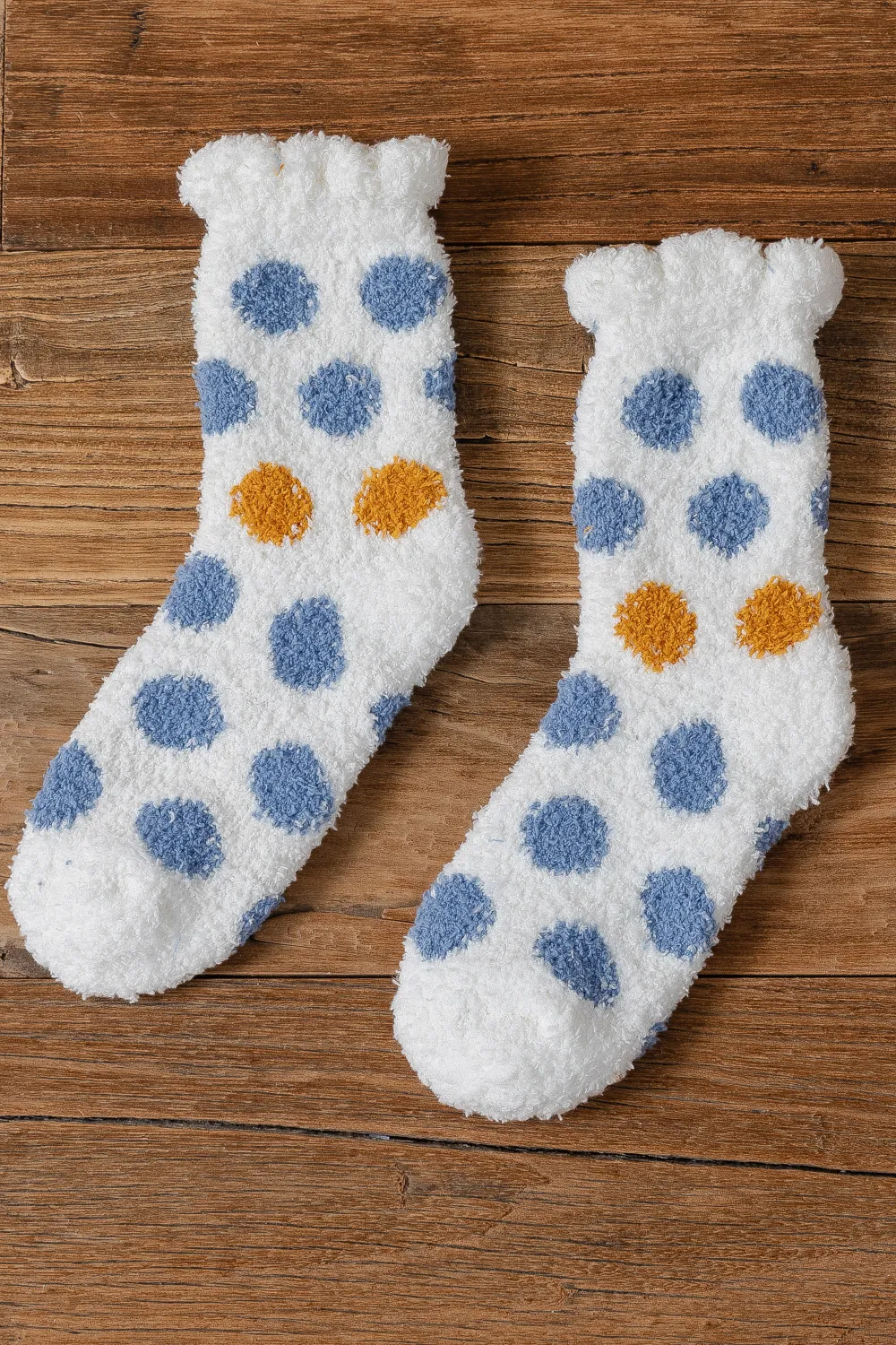 Marc JoJo - Wholesale Socks - Women's - Fuzzy House Socks with Polka Dots6
