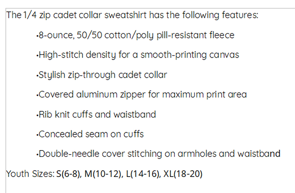 Apparel - Wholesale Sweatshirt - Kids - Youth 1/4 Zip Fleece Pullover1