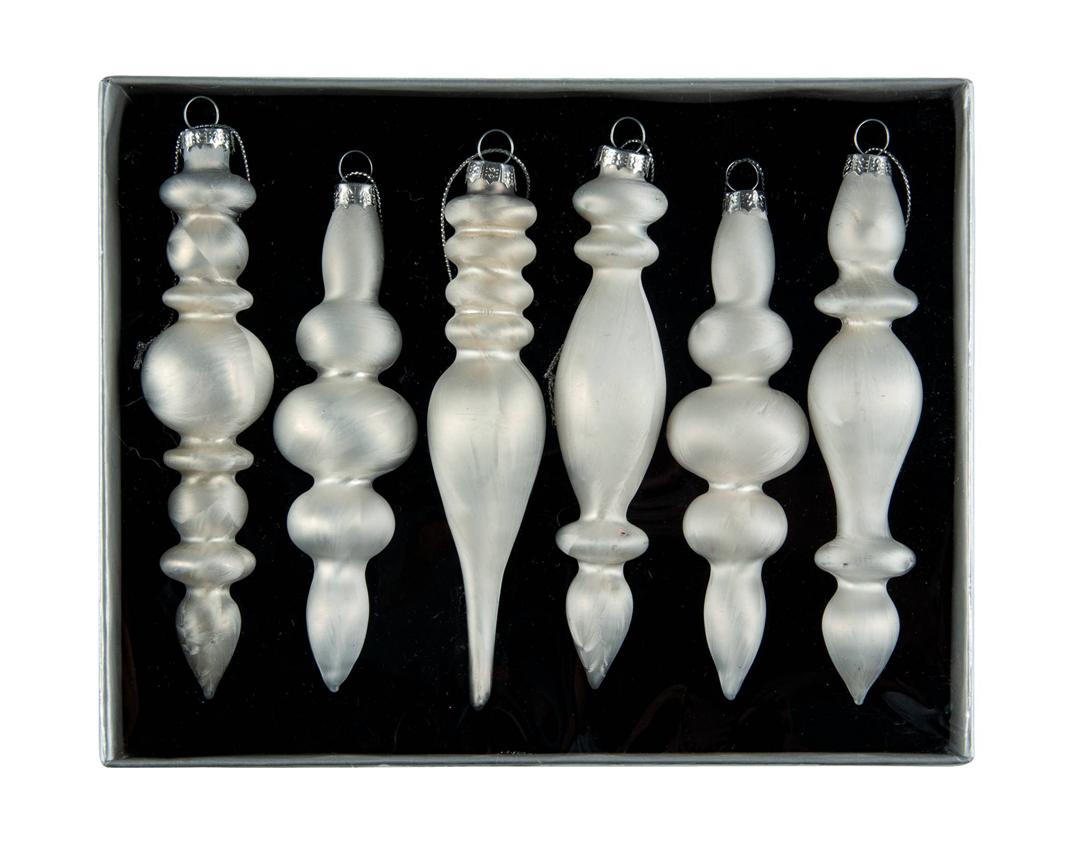 Christmas Tradition - Wholesale Ornament - Box of 6, 4" White Finials1