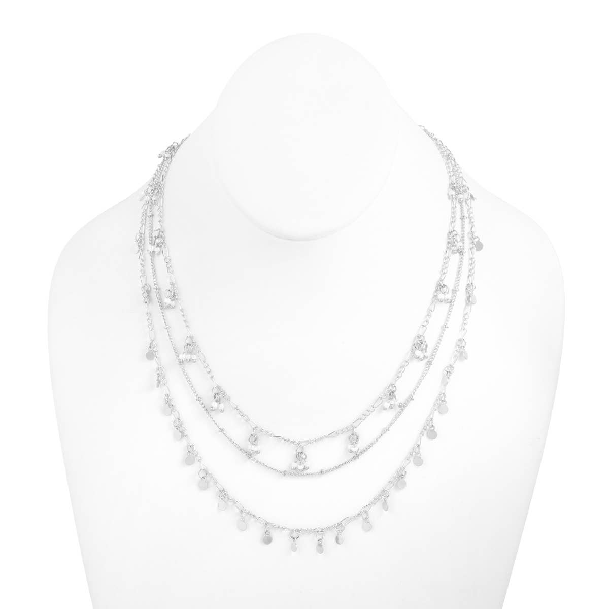 MYS Wholesale Inc - Wholesale Link & Chain Necklace - Three Layered Small Chain Necklace6