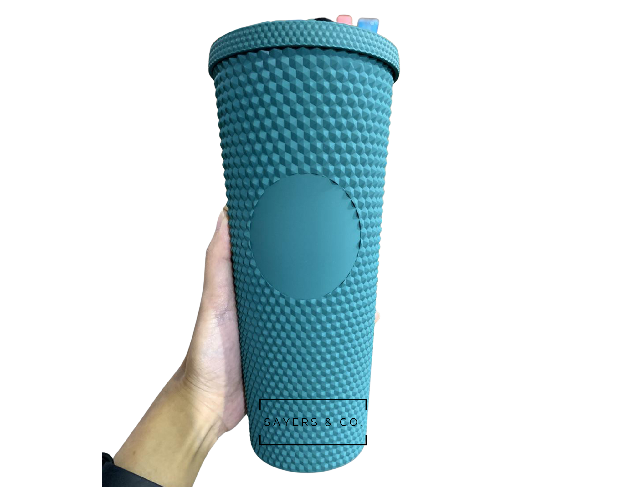 Sayers & Co. - Wholesale Insulated mug/tumbler - 24 oz Matte & Glossy Studded Screw Top Tumbler Double Walled52