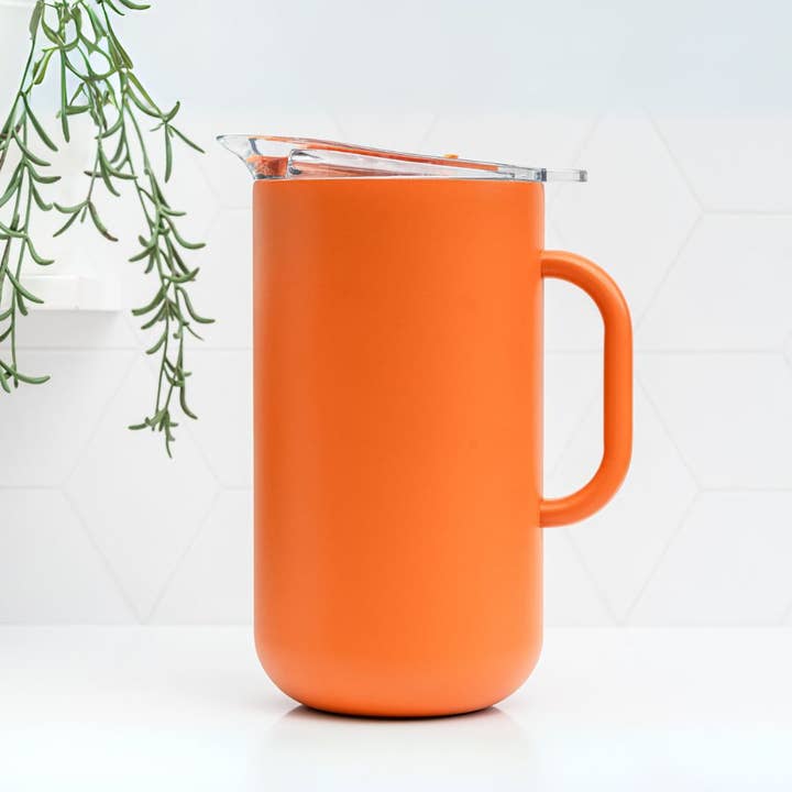 Vacuum Insulated Pitcher - Holiday Party Ready, Tangerine for wholesale by served