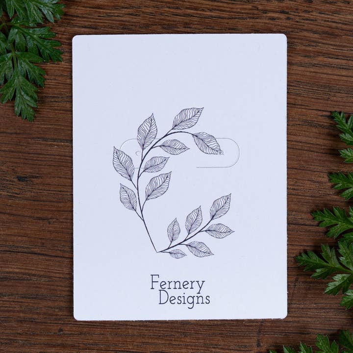 Fernery Designs - Wholesale Jewelry Stand & Display - Custom Printed Hoop Earring Display Cards with flaps & holes1