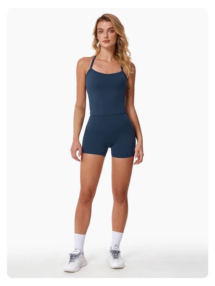 Mantra Active - Wholesale Activewear Set - Women's - Vesper Halter Neck Sports Bra & Shorts Activewear Set9