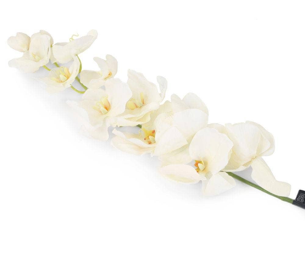 Closer2Nature – wholesale Artificial flowers – Artificial 109cm Single Stem White Phalaenopsis Orchid2