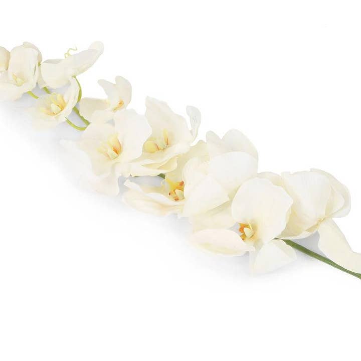 Closer2Nature – wholesale Artificial flowers – Artificial 109cm Single Stem White Phalaenopsis Orchid2