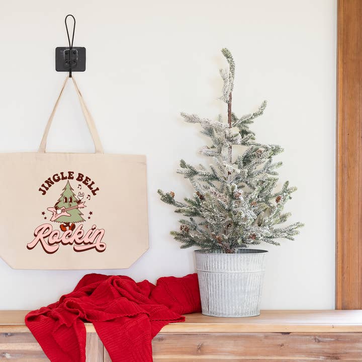 Juletræ Jingle Bell Rockin mulepose 2 STØRRELSER for engroshandel hos Love You a Latte Shop