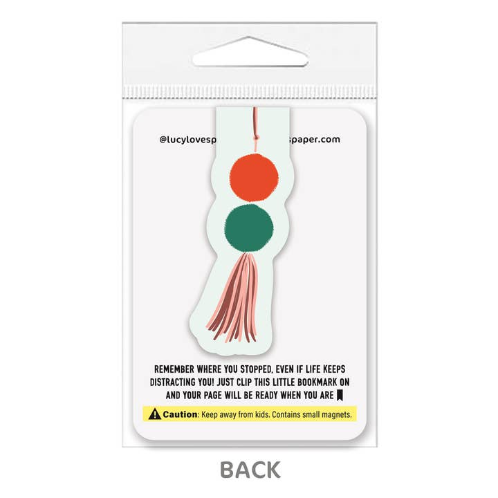 Lucy Loves Paper - Wholesale Bookmark - Magnetic Bookmark | Pom Pom Ornament